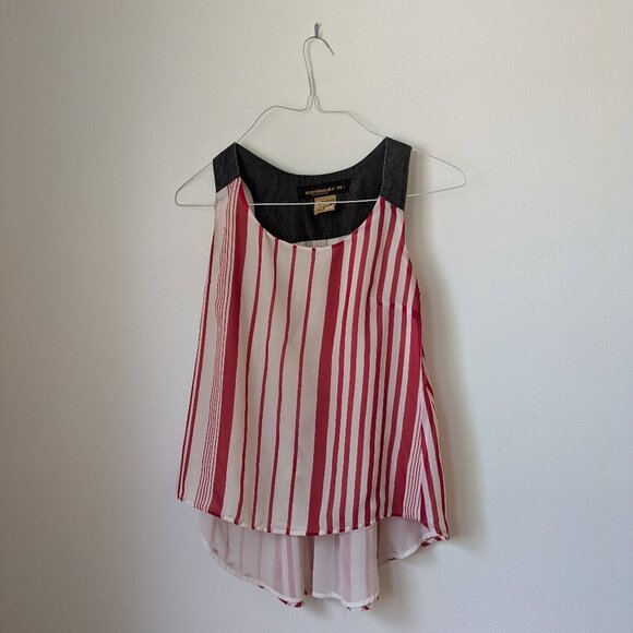 Red White Stripped Top by Canadian Designer Bodybag by Jude in Small S 4 - Picture 1 of 5